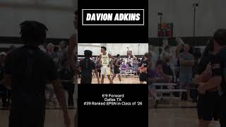 ESPN Ranked quot26 Forward Davion Adkins was Dominate at the GASO PreLive Showcase in Dallas dunk [upl. by Corbie553]