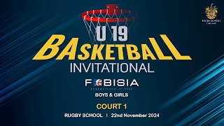 COURT 1  🔴 LIVE  FOBISIA U19 BASKETBALL INVITATIONAL 2024  22nd November 2024 [upl. by Alimat693]