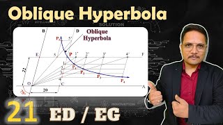 Oblique Hyperbola in Engineering Drawing  Engineering Curves  Engineering Funda [upl. by Banerjee484]