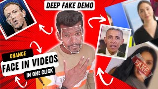 Deep Fakes are Just One Click Away Now We can change face in videos with just one photo [upl. by Ahsaetan]