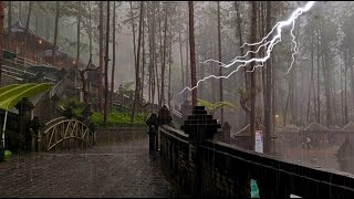 Nature Sounds for Sleeping Rainstorm Sounds in a Forest Cabin for Sleeping Meditation amp Studying [upl. by Javed]