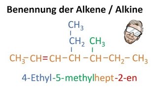 Benennung der Alkene und Alkine  Chemie Endlich Verstehen [upl. by Ybbil449]