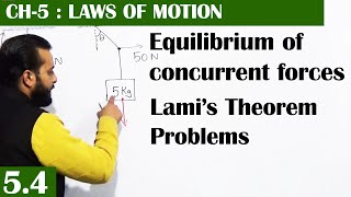 🔵Equilibrium of concurrent forces  Physics11th  Laws of Motion  Lec54 [upl. by Orsino405]