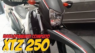 Envelopamento Yamaha Xtz 250 preto jateado [upl. by Kluge]