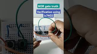 NOR gate truth table verificationshort [upl. by Ailime]