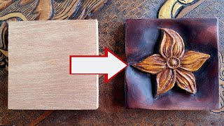 Dremel Carving a Relief Flower [upl. by Weinman]