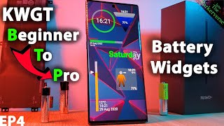 6 Unique Battery Widgets  KWGT Widgets  Go from Beginner to PRO EP4 2020 How to Build Guide [upl. by Shank]