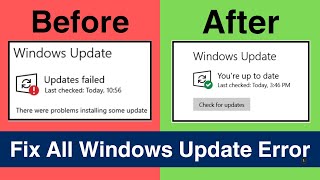 How To Fix All Windows Update Error Problems In Windows 1110 2024 [upl. by Aihtnamas]