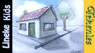 HUIS tekenen voor beginners in stappen [upl. by Trocki544]