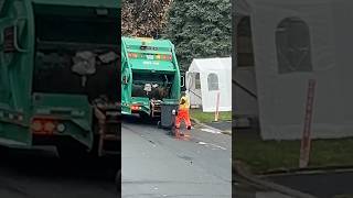 Collecting household garbage automobile garbagetruck canada quebec [upl. by Iduj384]