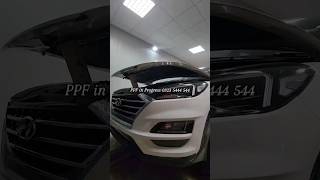 Tucson PPF in progress hyundai tucson paintprotection hassaanalamofficial cars safettly [upl. by Otis653]