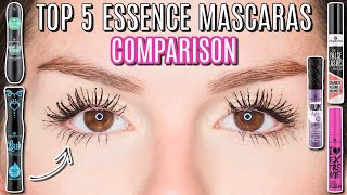 TOP 5 ESSENCE MASCARAS COMPARISON 2020  8hr Wear Test  BEST ESSENCE MASCARAS 2020 [upl. by Htiaf697]