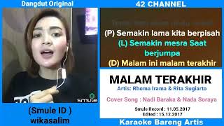 Malam Terakhir Smule No Vocal Bareng Artis Wika Salim [upl. by Iharas]