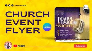 How to create a Church Event Flyer in Canva [upl. by Argella]