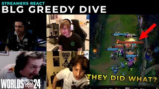 Streamers React to the BIGGEST GREED Play in Worlds 2024 BLG vs MDK SWISS Day 1 [upl. by Douty306]