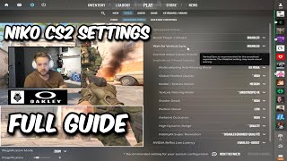 NiKo CS2 Settings  Video Audio Monitor HUD Sensitivity Crosshair Settings PC SPECS [upl. by Christenson]