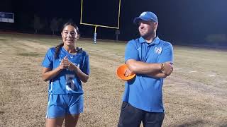 Bruce Whetten interviews Buena flag football coach Stephen Braswell and QB Arianna Garcia [upl. by Aneerehs]