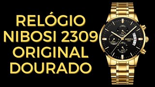 Relógio nibosi 2309 original dourado [upl. by Nnairret916]