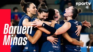 BARUERI 3 X 2 MINAS  MELHORES MOMENTOS  SUPERLIGA FEMININA DE VÔLEI  sportv [upl. by Decker]