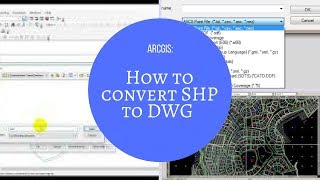 How to convert SHP to DWG Esri Shapefile to AutoCAD using ARCGIS [upl. by Nnire636]