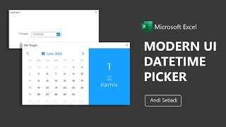 Modern UI CalendarForm VBA Datetime Picker Support 32bit amp 64Bit [upl. by Yrelav]