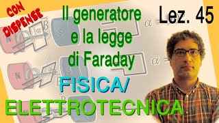 Lez 45 Il generatore e la legge di Faraday – prof Donato DAlessandro con 400 pagine di dispense [upl. by Nidla]