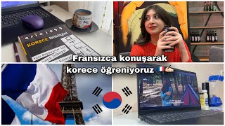 Bu videoda sadece fransızca konuşuyorum 🇫🇷beraber koreceye başlayalımm 🇰🇷🥢🍚 [upl. by Jaella]