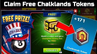 Claim Free 150 Chalklands Tokens in 4th of July Champion Box 8 Ball Pool [upl. by Afirahs]