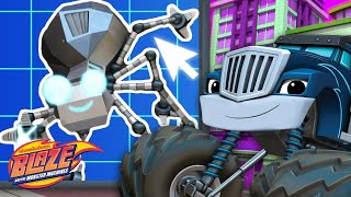 Crusher Builds Robots 21 w Race Car Blaze  Games For Kids  Blaze and the Monster Machines [upl. by Nylrahc371]