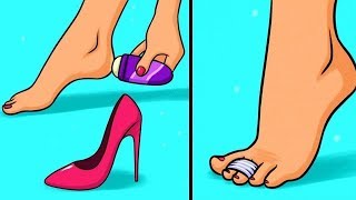 22 ASTUCES MALIGNES POUR TES PIEDS ET TES CHAUSSURES [upl. by Yelekalb637]