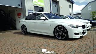 BMW F30 320d AC1 20 Wheels and tyres Eibach Sport line springs Motech Performance [upl. by Zach]