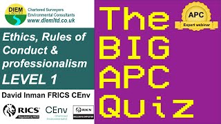 LEVEL 1 Ethics Rules of Conduct amp Professionalism  The BIG APC Quiz [upl. by Ydualc]