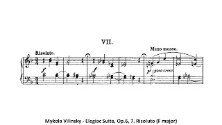 Mykola Vilinsky  Elegiac Suite Op6 7 Risoluto F major [upl. by Odradlig902]