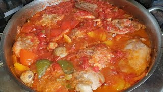 Pollo alla Cacciatore ll Italian Hunter Style Chicken ll Italian Cuisine ll Ihm ll [upl. by Ydnagrub]