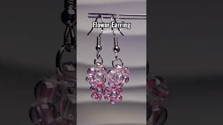 Flower earrings beadedjewelry tutorial diy preppy [upl. by Asoramla]