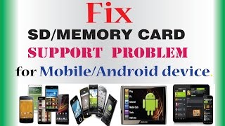 SD card not supportednot workinghow to fix for mobileandroid device [upl. by Stillas]