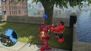 LEGO Marvel Super Heroes  Unlocking Ironman Hulkbuster  Free Roam Character Token Location [upl. by Norraj]