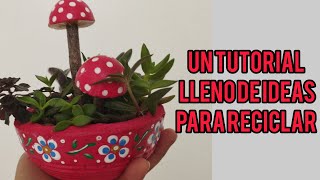 Tú puedes hacer un lindo mini jardín con maceta de cemento [upl. by Aramoj982]