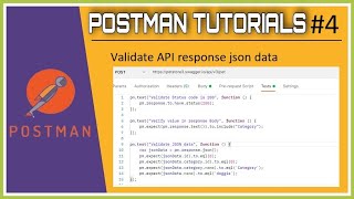 Tutorials 4  Postman  Validation response details [upl. by Faxun]