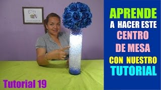 Tutorial 19 Hacer Arreglo Centro de Mesa con Luz Led Hidrogel Esfera de flores topiario luminoso [upl. by Eelidnarb]