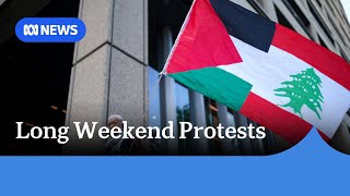 Sydney proPalestinian protests to go ahead over the long weekend  ABC News [upl. by Arehahs]