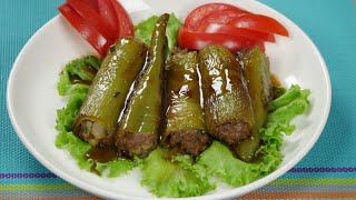 Panfried stuffed peppers  Chilli Side Dishes  Cooking fast  Cooking quickly [upl. by Anoj]