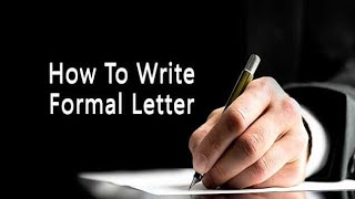 Formal Letter WritingSSCHSSCHow to write letter [upl. by Daly]