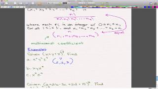 Discrete Math 1  Tutorial 9  Multinomial Theorem [upl. by Dlonyer]