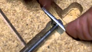 How to Use Miter Bolts to Attach 2 Pieces of Countertop [upl. by Auoz]