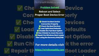 Reboot and select proper boot device Problem Solved windows error [upl. by Novak207]