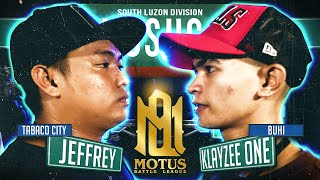 Motus Battle  JEFFREY vs KLAYZEE ONE [upl. by Adnarahs]