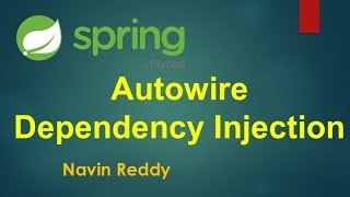 Spring  Autowire  Dependency Injection  Spring Boot [upl. by Hoseia]