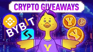 Crypto Giveaways In Action Binance BitGet amp ByBit Say YES To YesCoin [upl. by Adnawyek]