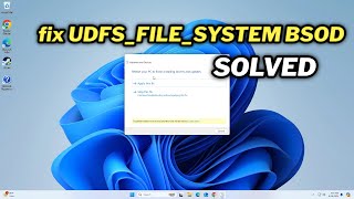 FIXED UDFSFILESYSTEM BSOD Error in windows PC [upl. by Vil]